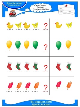 Çocuklar İçin toplam işlemi yaprak testleri 